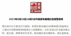 北京怀柔、昌平升级发布暴雨红色预警信号